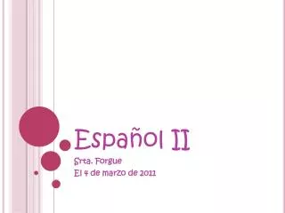 espa ol ii