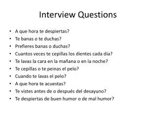 interview questions