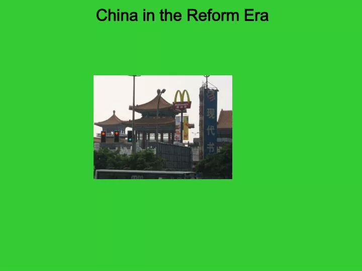 china in the reform era