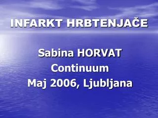 infarkt hrbtenja e