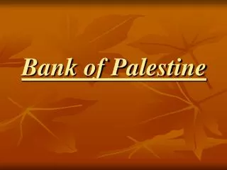 Bank of Palestine