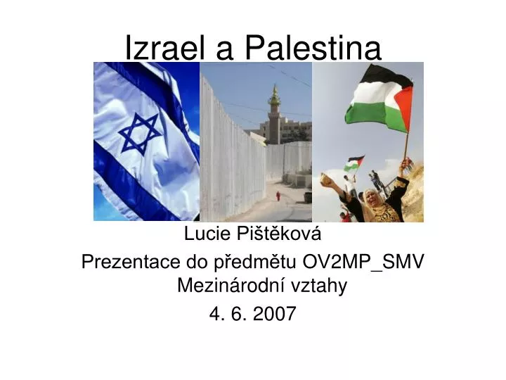 izrael a palestina