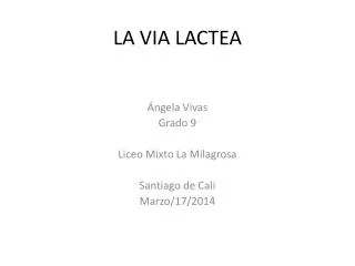 la via lactea
