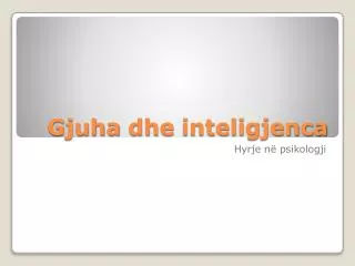 gjuha dhe inteligjenca