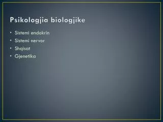 psikologjia biologjike