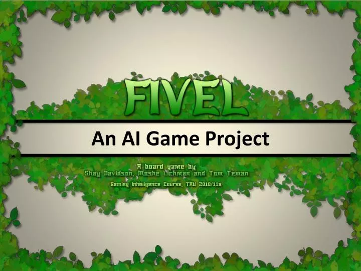 an ai game project
