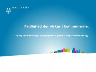 faglighed der virker i kommunerne