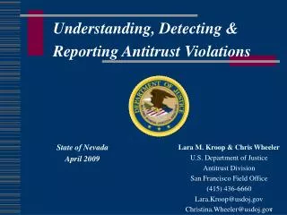 Understanding, Detecting &amp; Reporting Antitrust Violations
