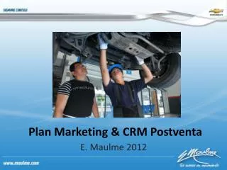 Plan Marketing &amp; CRM Postventa