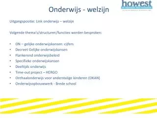 onderwijs welzijn