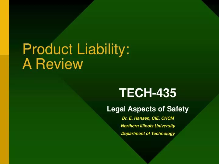 product liability a review
