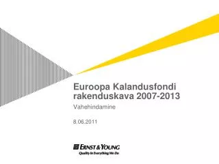 euroopa kalandusfondi rakenduskava 2007 2013