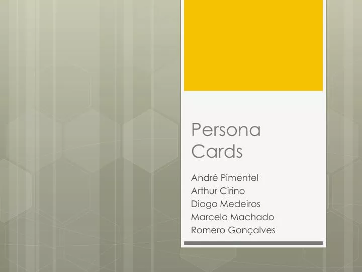 persona cards