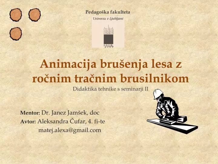 animacija bru enja lesa z ro nim tra nim brusilnikom didaktika tehnike s seminarji ii