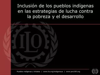 inclusi n de los pueblos ind genas en las estrategias de lucha contra la pobreza y el desarrollo