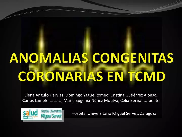 anomalias congenitas coronarias en tcmd