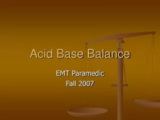 Acid Base Balance