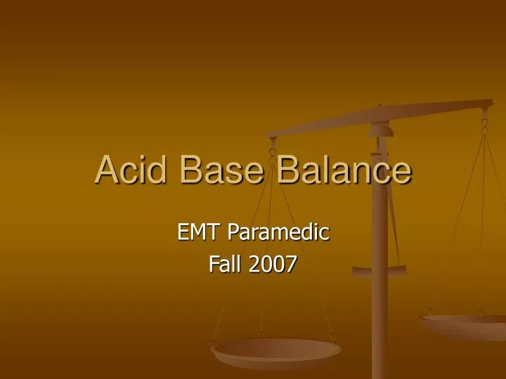 acid base balance