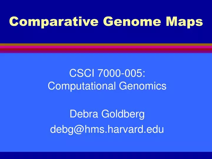 comparative genome maps