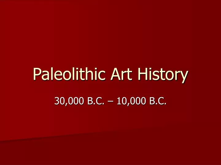 paleolithic art history