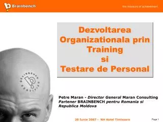 dezvoltarea organizationala prin training si testare de personal