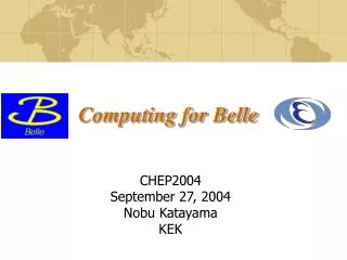 Computing for Belle