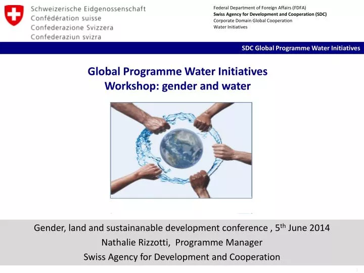global programme water initiatives workshop gender and water