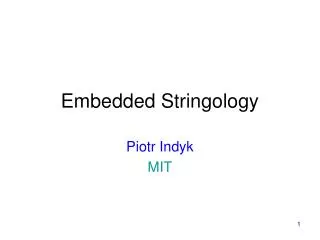 Embedded Stringology