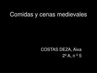 comidas y cenas medievales