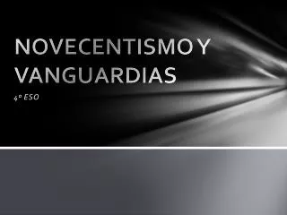 novecentismo y vanguardias