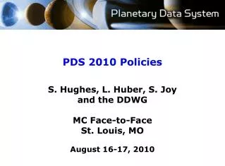 PDS 2010 Policies