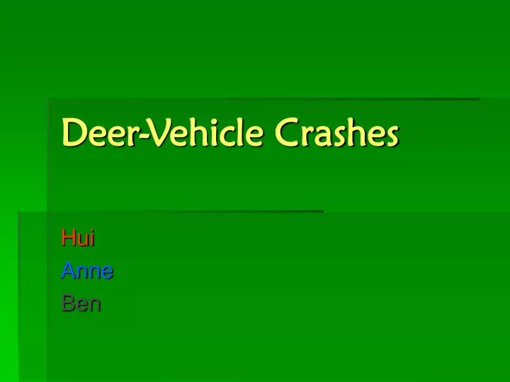 deer vehicle crashes