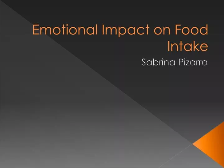 emotional impact on food intake