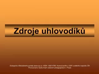 zdroje uhlovod k