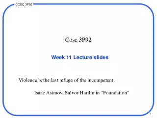week 11 lecture slides