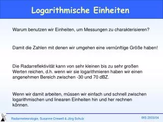 logarithmische einheiten
