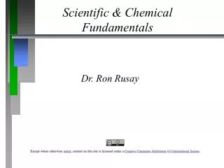 Scientific &amp; Chemical Fundamentals
