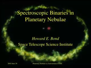 Spectroscopic Binaries in Planetary Nebulae