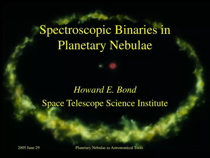 spectroscopic binaries in planetary nebulae