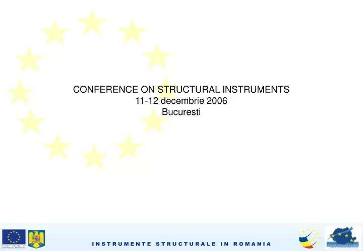 conference on structural instruments 11 12 decembrie 2006 bucuresti