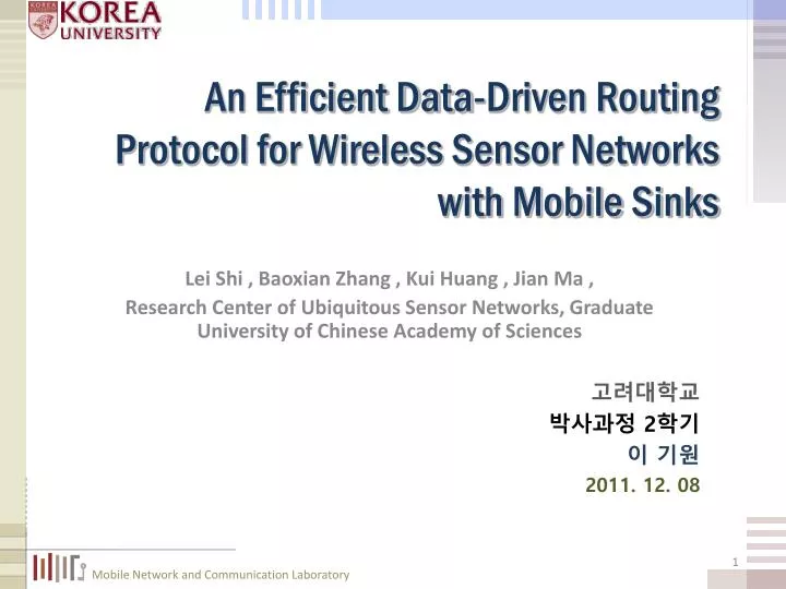an efficient data driven routing protocol for wireless sensor networks with mobile sinks