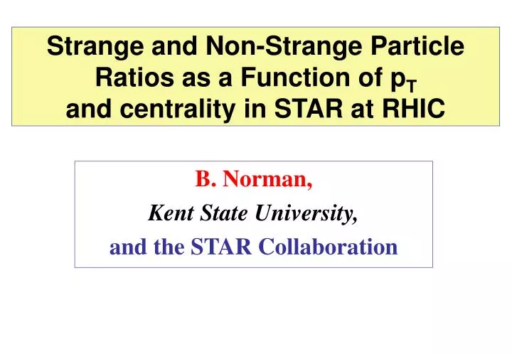 strange and non strange particle ratios as a function of p t and centrality in star at rhic