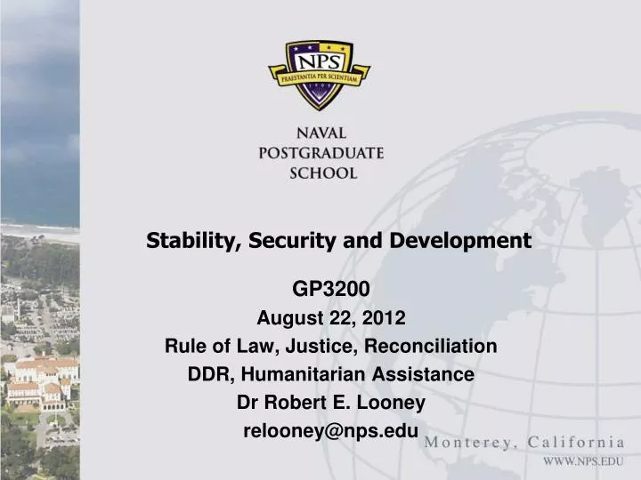 stability security and development