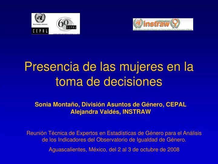 presencia de las mujeres en la toma de decisiones