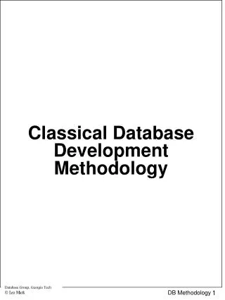Classical Database Development Methodology