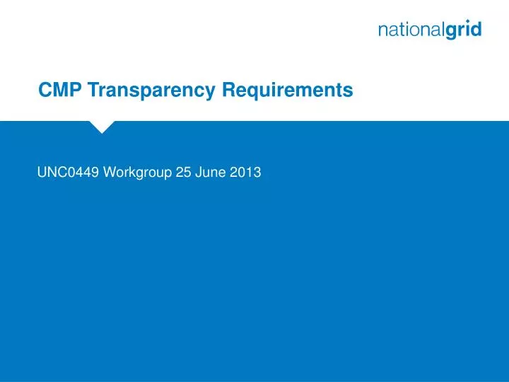 cmp transparency requirements