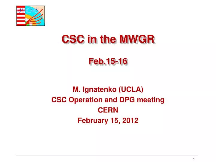 csc in the mwgr feb 15 16