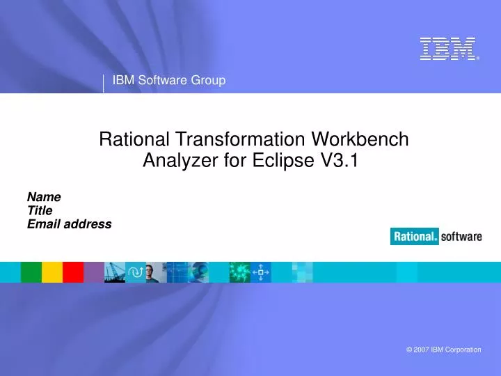 rational transformation workbench analyzer for eclipse v3 1