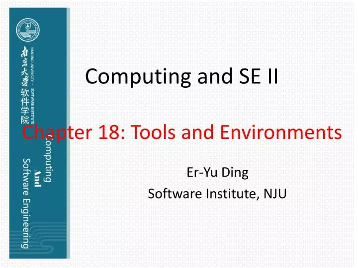computing and se ii chapter 18 tools and environments