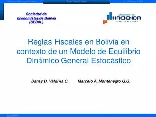 reglas fiscales en bolivia en contexto de un modelo de equilibrio din mico general estoc stico